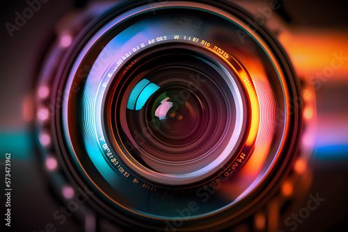 Photographie Video camera lens. Generative AI