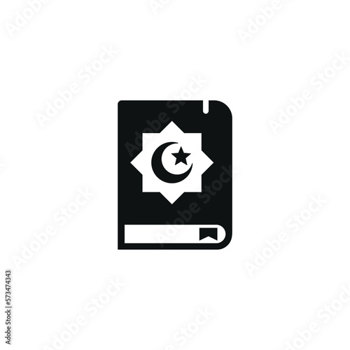 Quran icon isolated on white background. Islamic icon vector. Ramadan icon vector