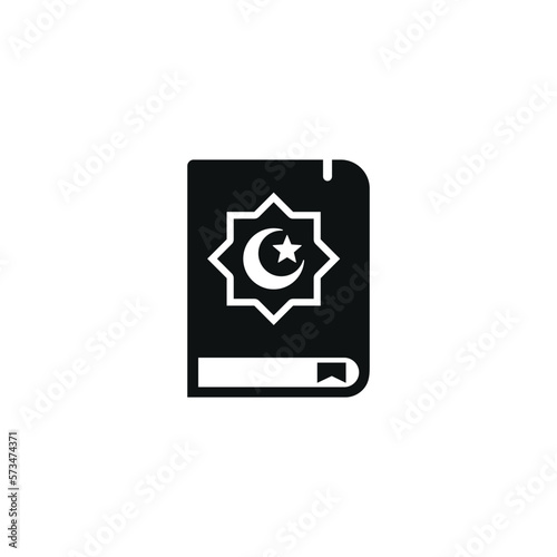 Quran icon isolated on white background. Islamic icon vector. Ramadan icon vector