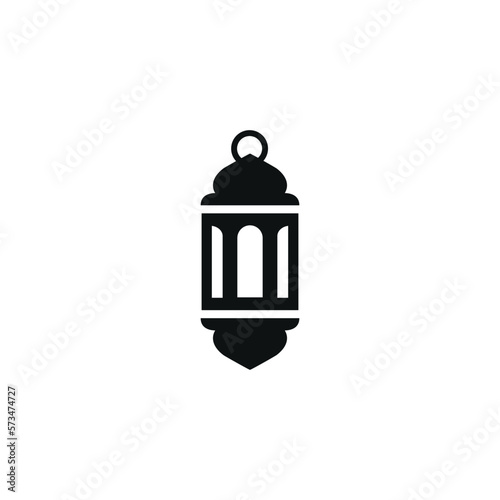 Islamic lantern flat icon isolated on white background. Islamic icon vector. Ramadan icon vector