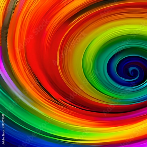 Rainbow oil painted Background Illustration. AI generated illustration