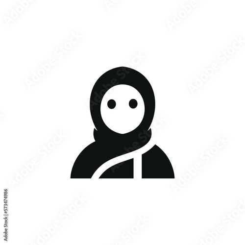 Muslim woman flat icon isolated on white background. Islamic icon vector. Ramadan icon vector