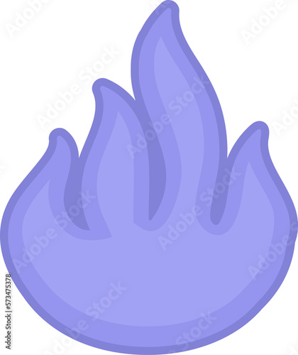 Purple flame y2k style vector