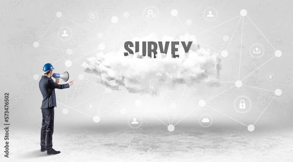 Fototapeta premium Engineer working on a social media concept