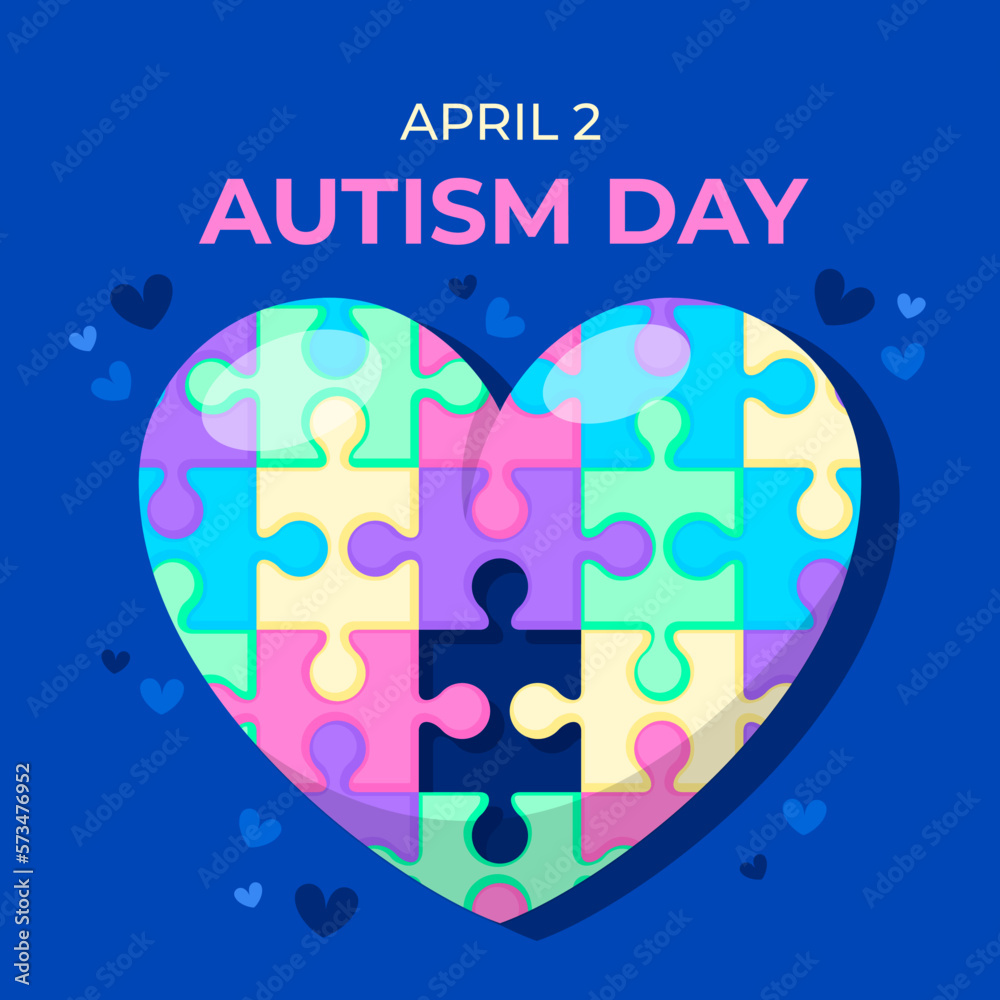 Ilustración sobre el día mundial del autismo que se celebra el 2 de abril