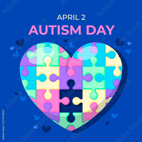 Ilustración sobre el día mundial del autismo que se celebra el 2 de abril