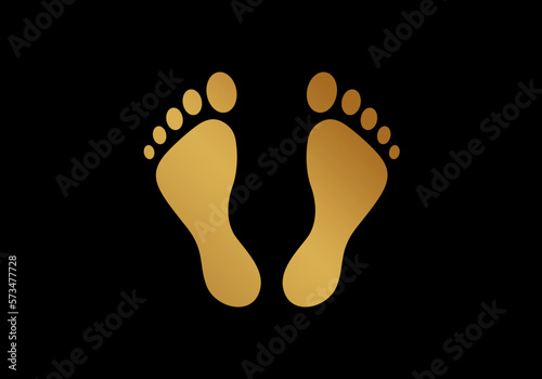 gold adult footprints