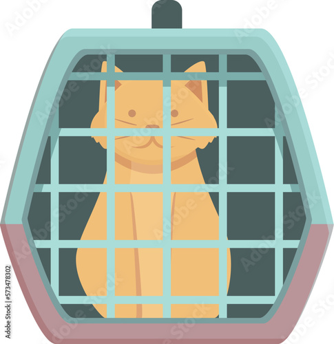 Open cage icon cartoon vector. Pet case. Animal box