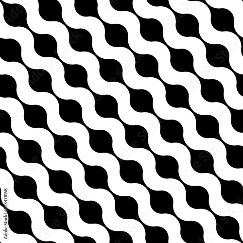 Circle seamless pattern. Repeating black dot on white background. Repeated metaball wallpaper. Abstract design for tech print. Modern repeat backdrop. Blobs shapes. Circe form. Vector illustration