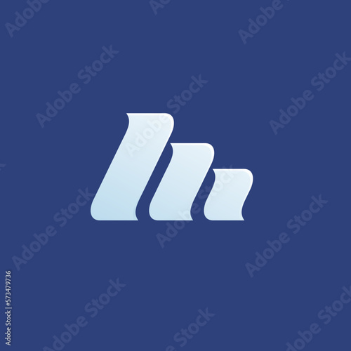 Letter M Moving Tech Logo