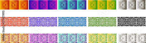 Cool fantasy backgrounds Textures. Abstract distorted pattern of the sun is voluminous and flat in different colors. Distorted texture in trendy progressive style.