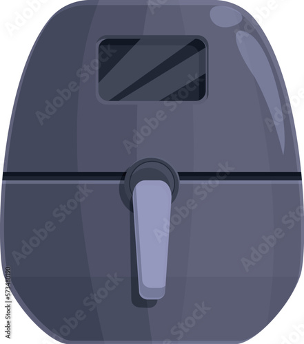 Heat air fryer icon cartoon vector. Cook food. Fat potato