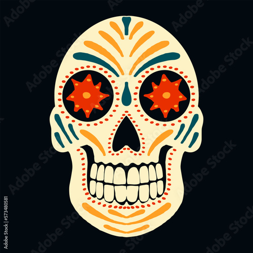 Mexican calavera. Celebration of the day of the Dead. Vector.  photo