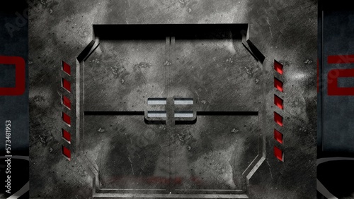 Fototapeta Naklejka Na Ścianę i Meble -  space ship blast door