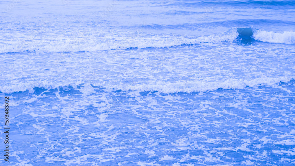 Real photo sea water waves, abstract background, nature power, bright blue more tone in stock