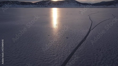 sunset over the lake