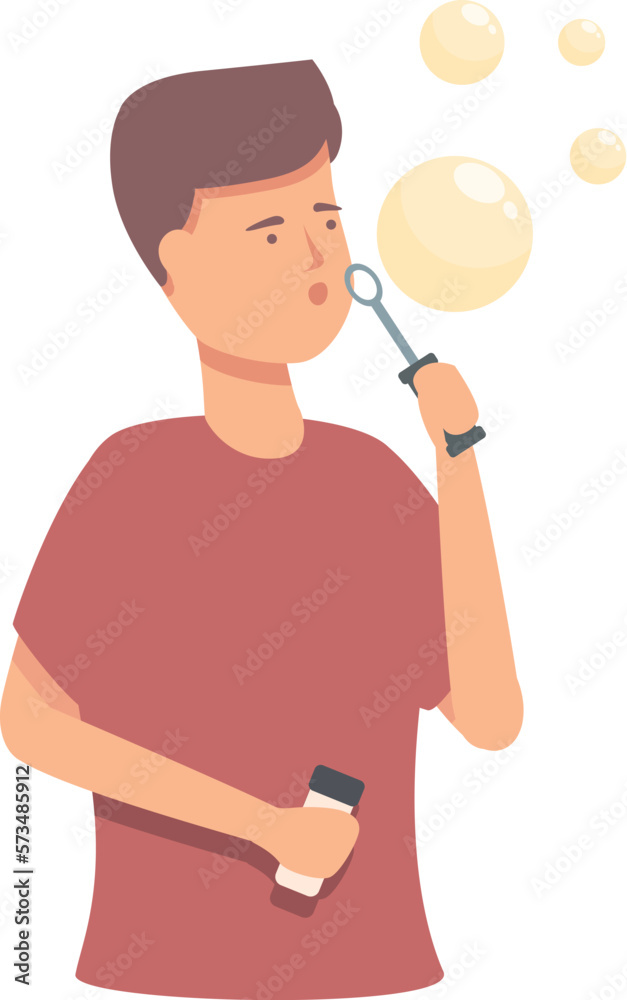 Blowing bubbles icon cartoon vector. Child soap. Game fun Blowing bubbles icon cartoon vector. Child soap. Game fun