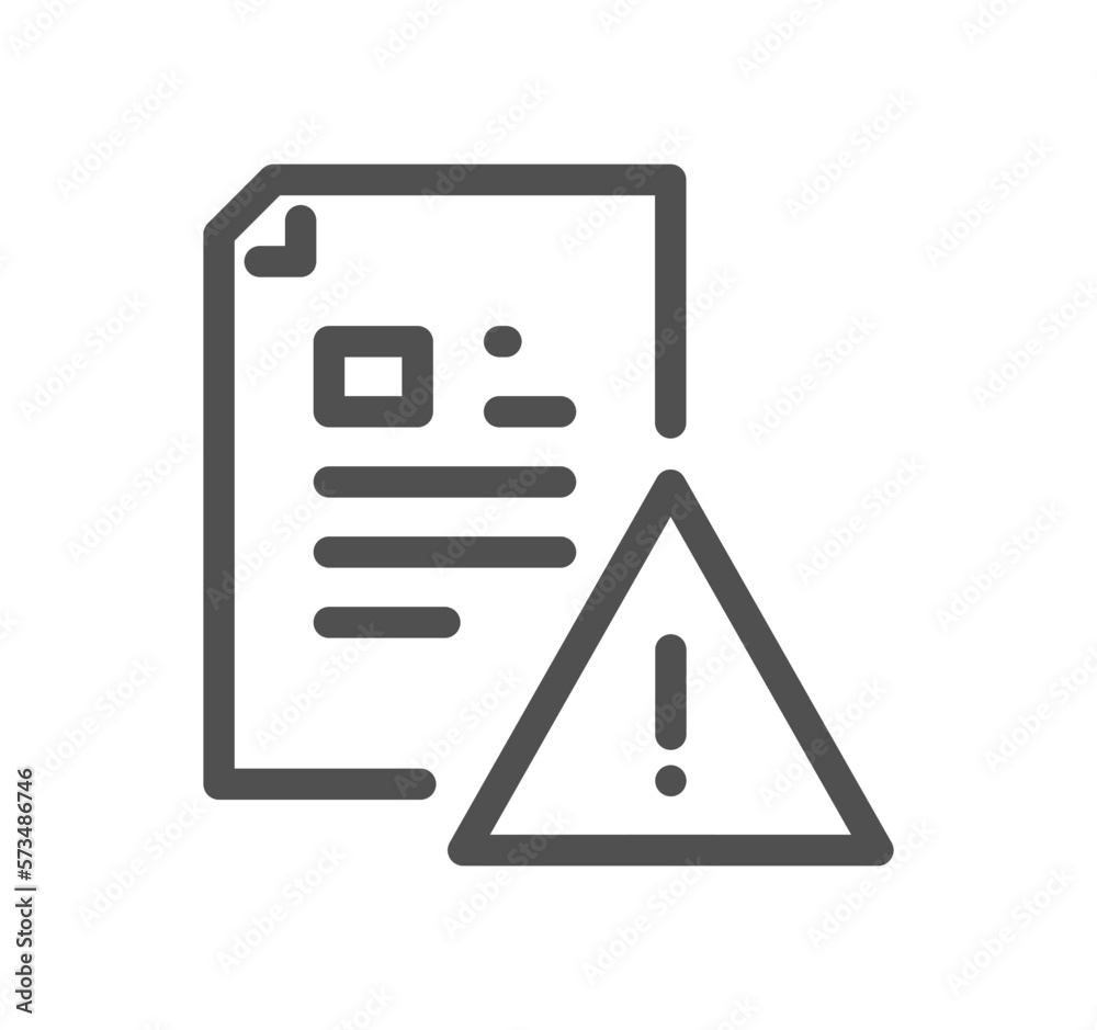 Documents related icon outline and linear vector.