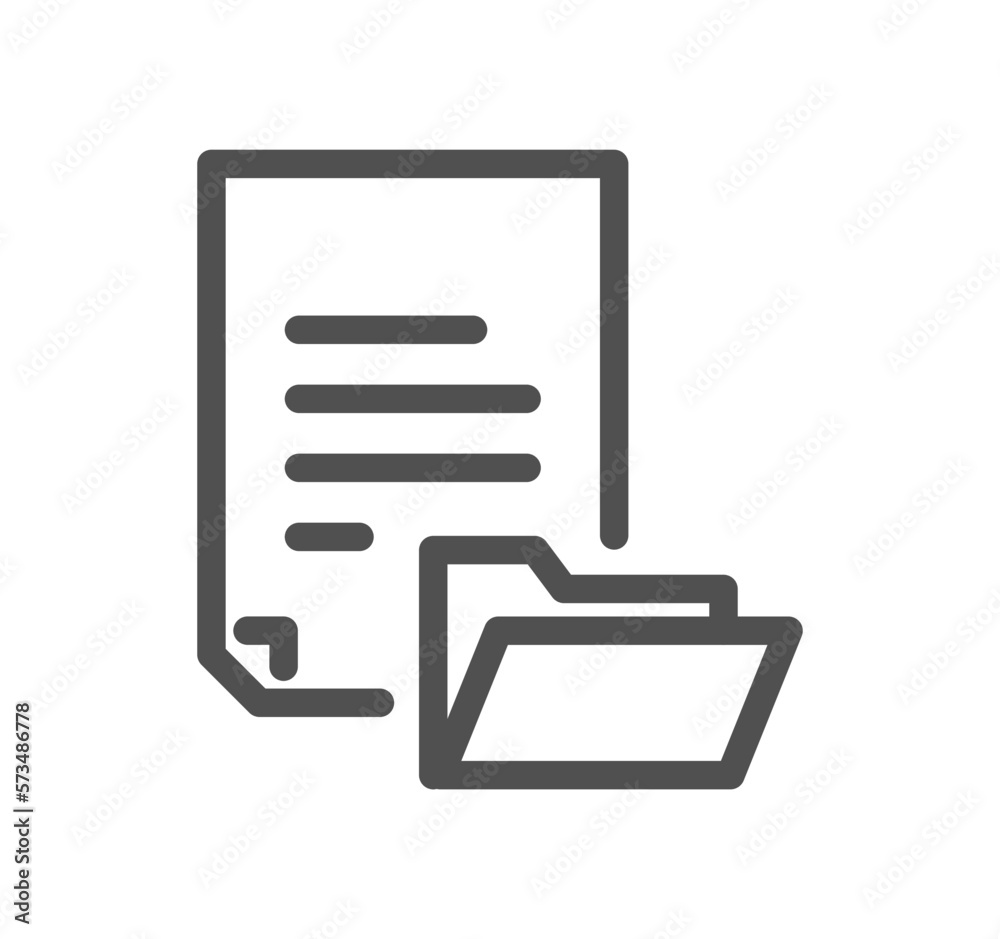 Documents related icon outline and linear vector. Documents related icon outline and linear vector.
