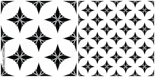 Vintage Seamless Pattern in Paisley Style, with Preview. Decorative Composition with Natural Motifs. Abstract Ornate Art. Complex Ornament. Vector Contour Illustration