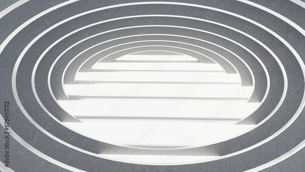 Obraz premium Abstract background round stripes pattern in design 3d render