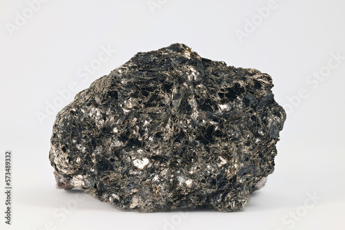 Biotite, also called black mica, a silicate mineral in the mica group photo