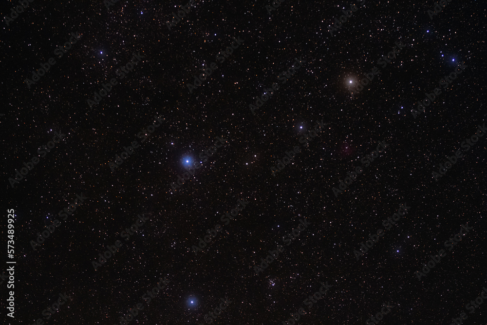 Fototapeta premium Milky Way stars and constellations on evening sky.