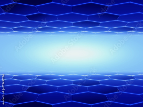 blue grid background with copy space for text.