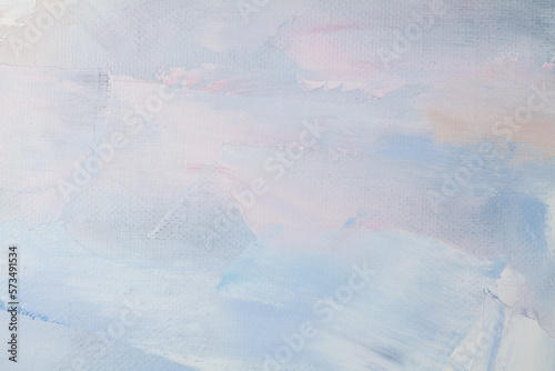 Fragment of multicolored texture painting. Abstract art background. oil on canvas. Rough brushstrokes of paint. Closeup of a painting by oil and palette knife. Highly-textured, high quality details.