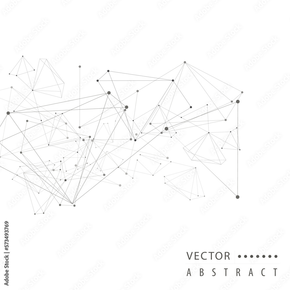 Vector dots and lines design. Concept modern futuristic background