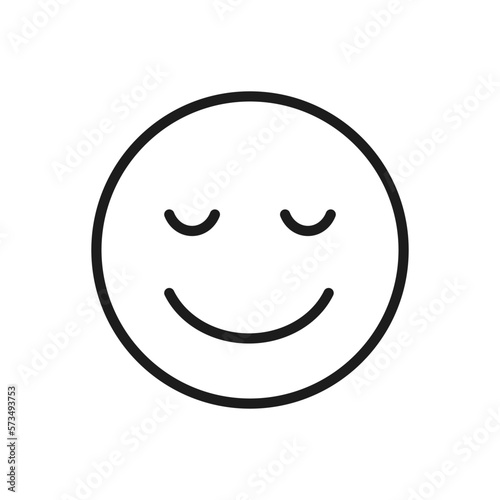 Calm emotion icon, isolated vector pictogram. Happy mood concept.