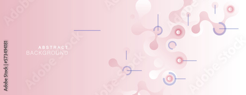 Abstract design with geometric connect molecule. Banner background