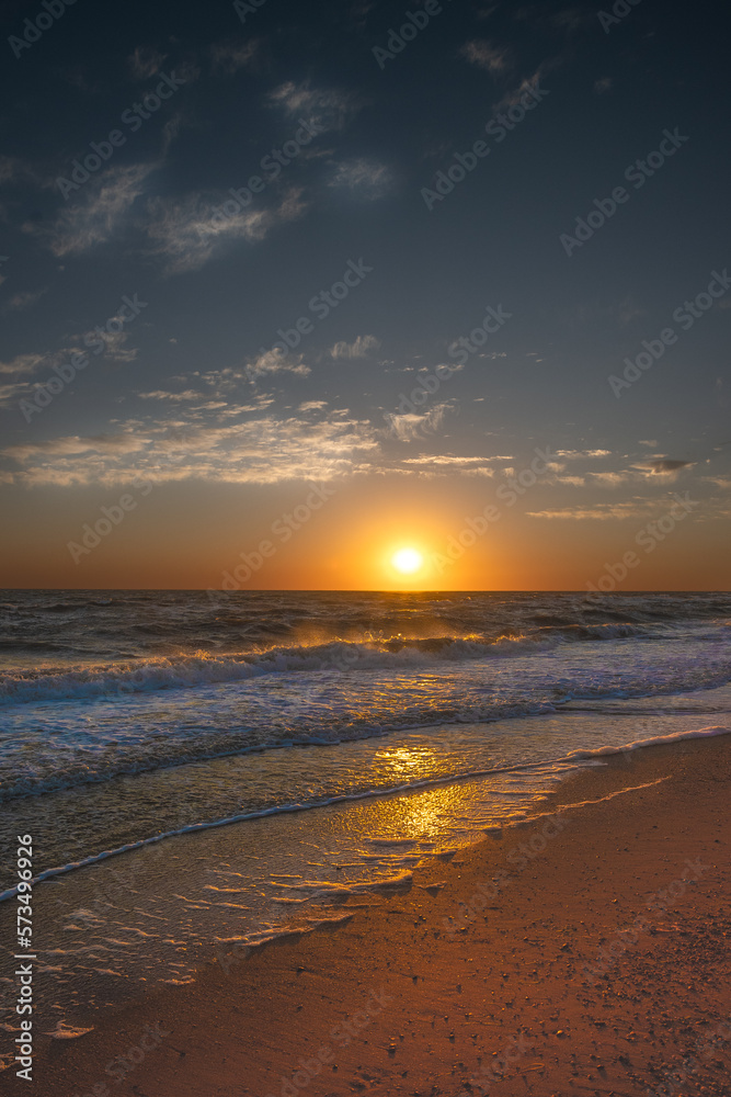 sunset on the beach