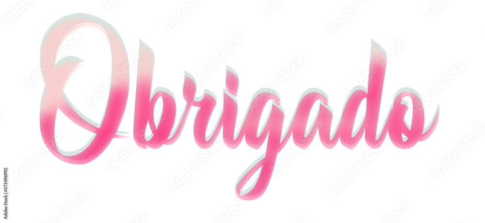 obrigado - thank you written in Portuguese - pink color -  - image, poster, placard, banner, postcard, card.  png portugal
