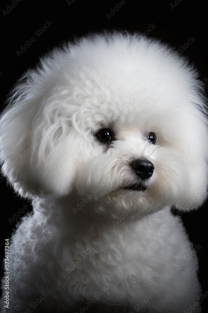 close-up portrait of a bichon frize close-up portrait of a bichon frize