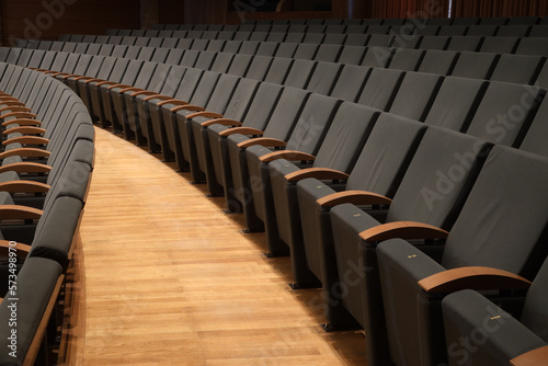 Seats in cinema theater opera concert hall. Audience place concept