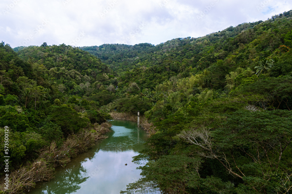 Clean river in the tropical mountains. Bitbit River, Bulacan, Philippines