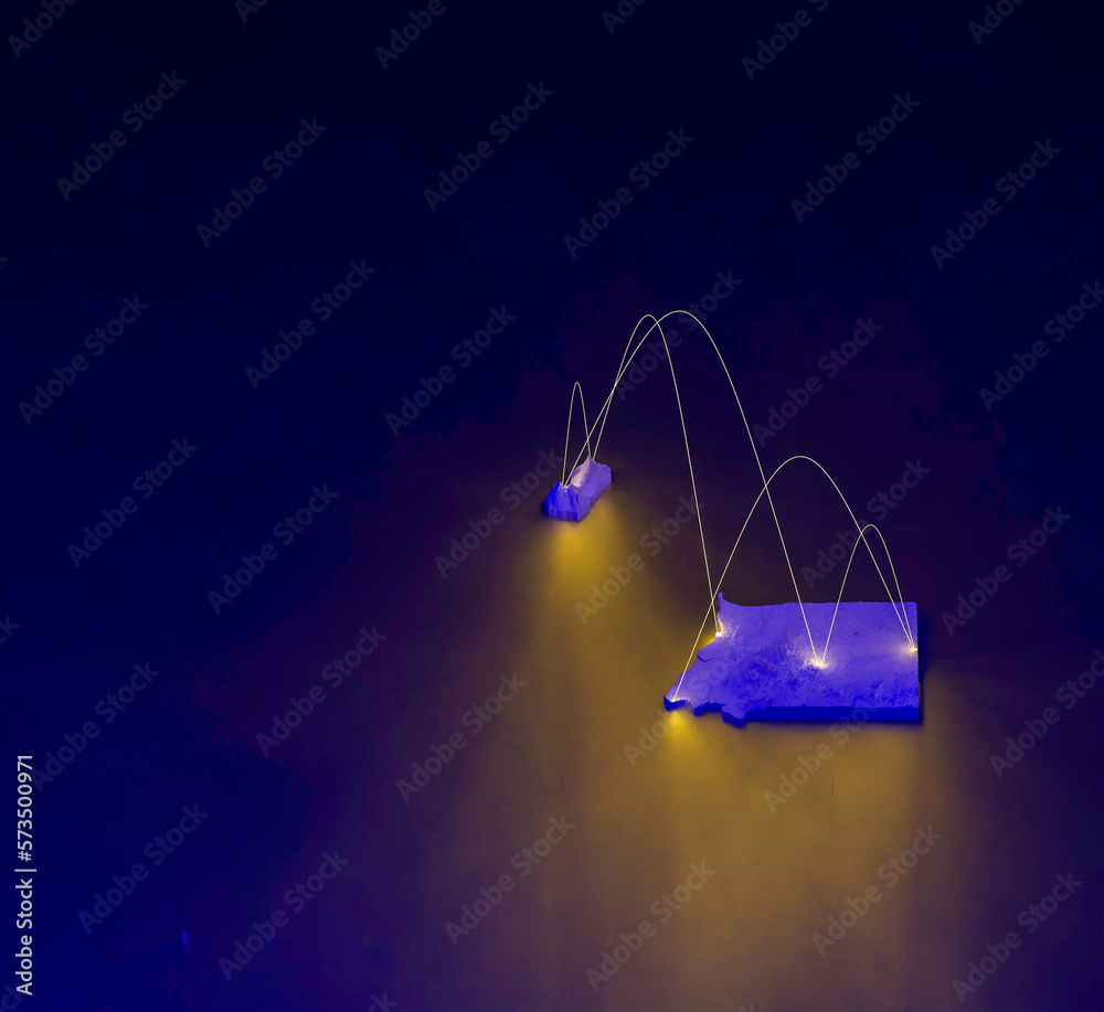 Equatorial Guinea concept map, map of Equatorial Guinea suitable for