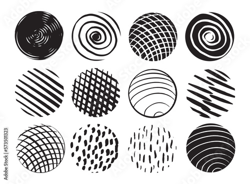 Vector background texture blot paint lines brush strokes scattering dots in black graphic design element