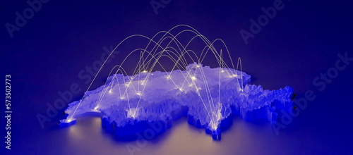 Switzerland concept map, map of  Switzerland suitable for technology, export, smart city, development and communication concepts.