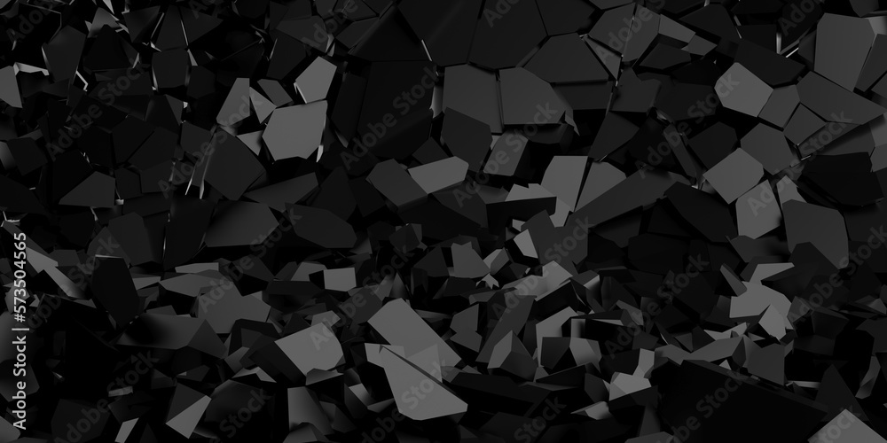 Obraz premium Cracked surface dark background. Broken effect destruction