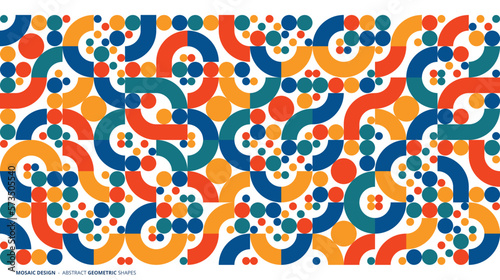 Abstract flat colorful mosaic background