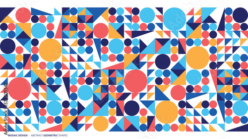 Abstract flat colorful mosaic background