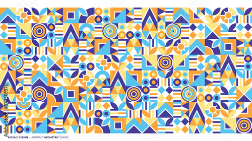 Abstract flat colorful mosaic background