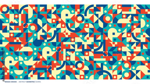Abstract flat colorful mosaic background