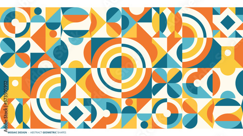 Abstract flat colorful mosaic background