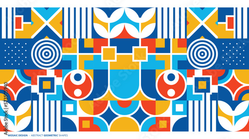 Abstract flat colorful mosaic background