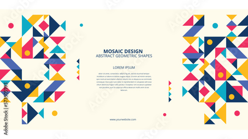 Abstract flat colorful mosaic background