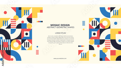 Abstract flat colorful mosaic background