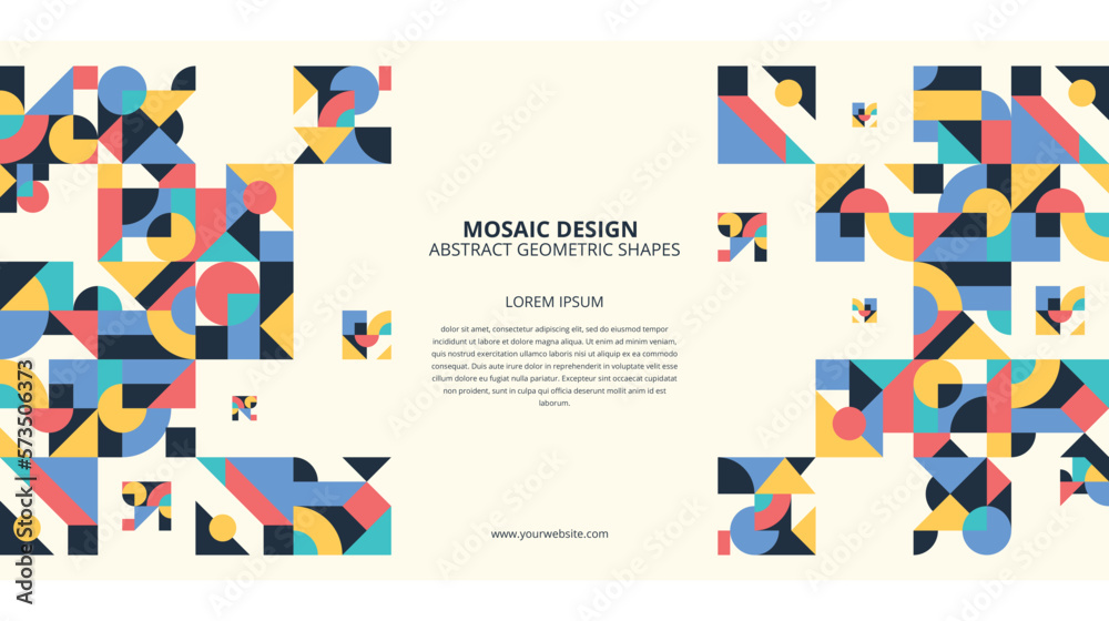 Abstract flat colorful mosaic background